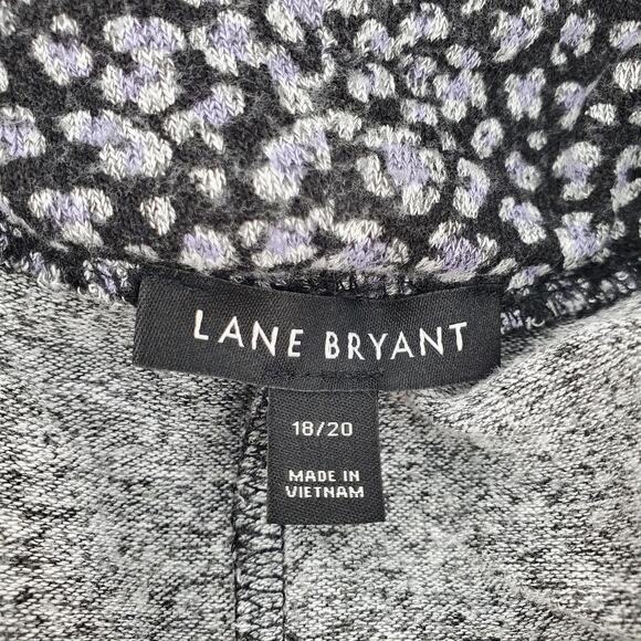 Lane‎ Bryant Women's 18/20 Black / Purple Floral Long Sleeve Top Pre-Owned - Picture 4 of 6